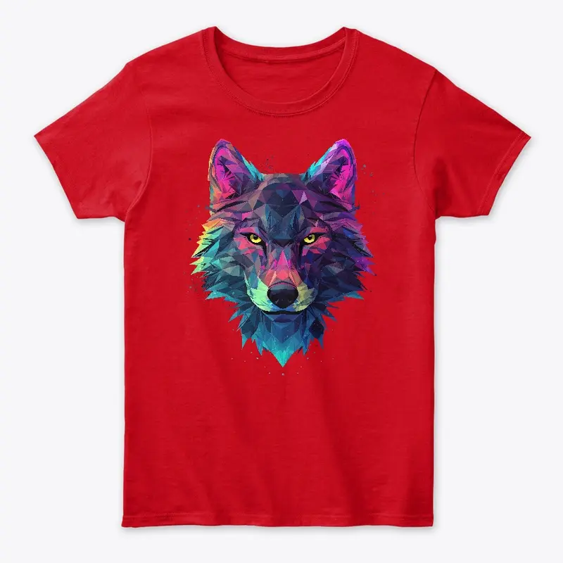 Geometric 3D Low Poly Wolfhead