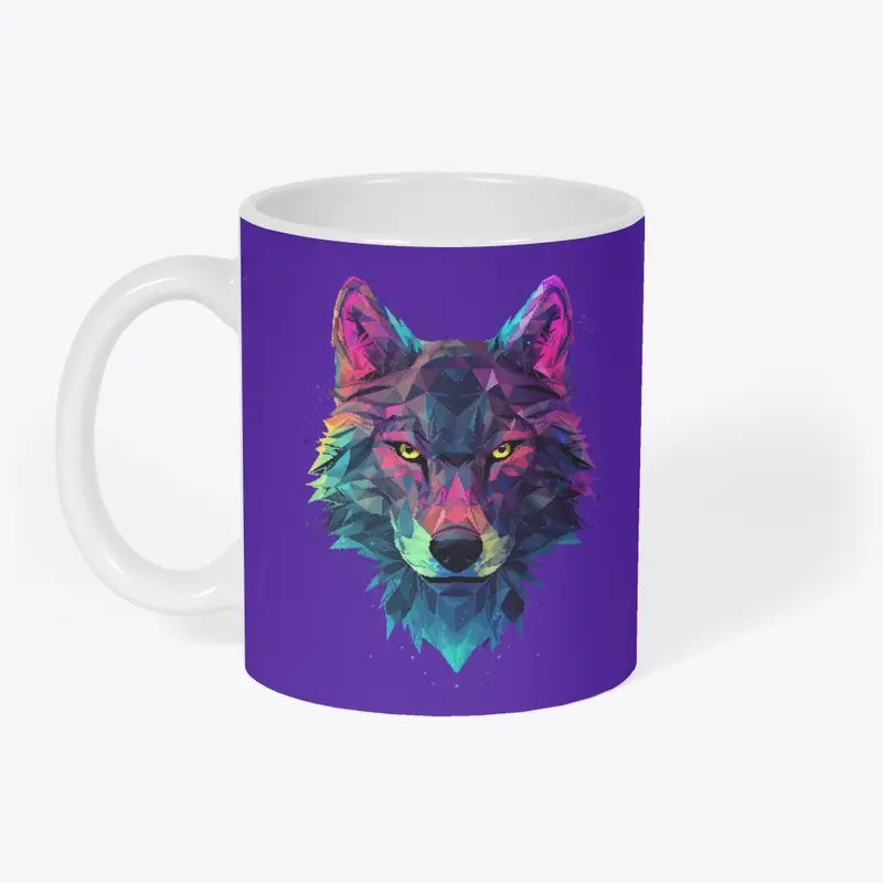 Geometric 3D Low Poly Wolfhead